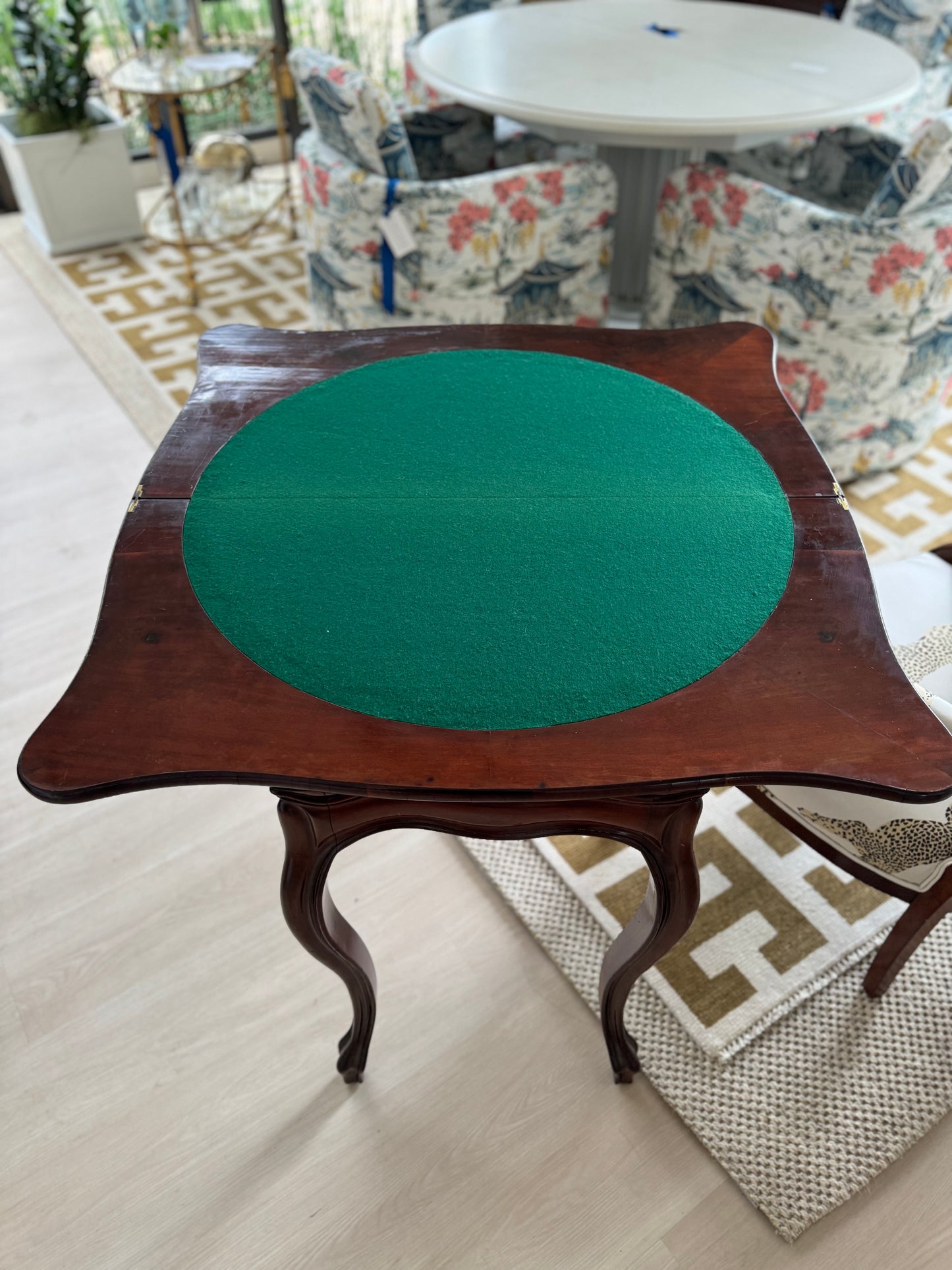 Louis XV Style Mahogany Flip-Top Game Table