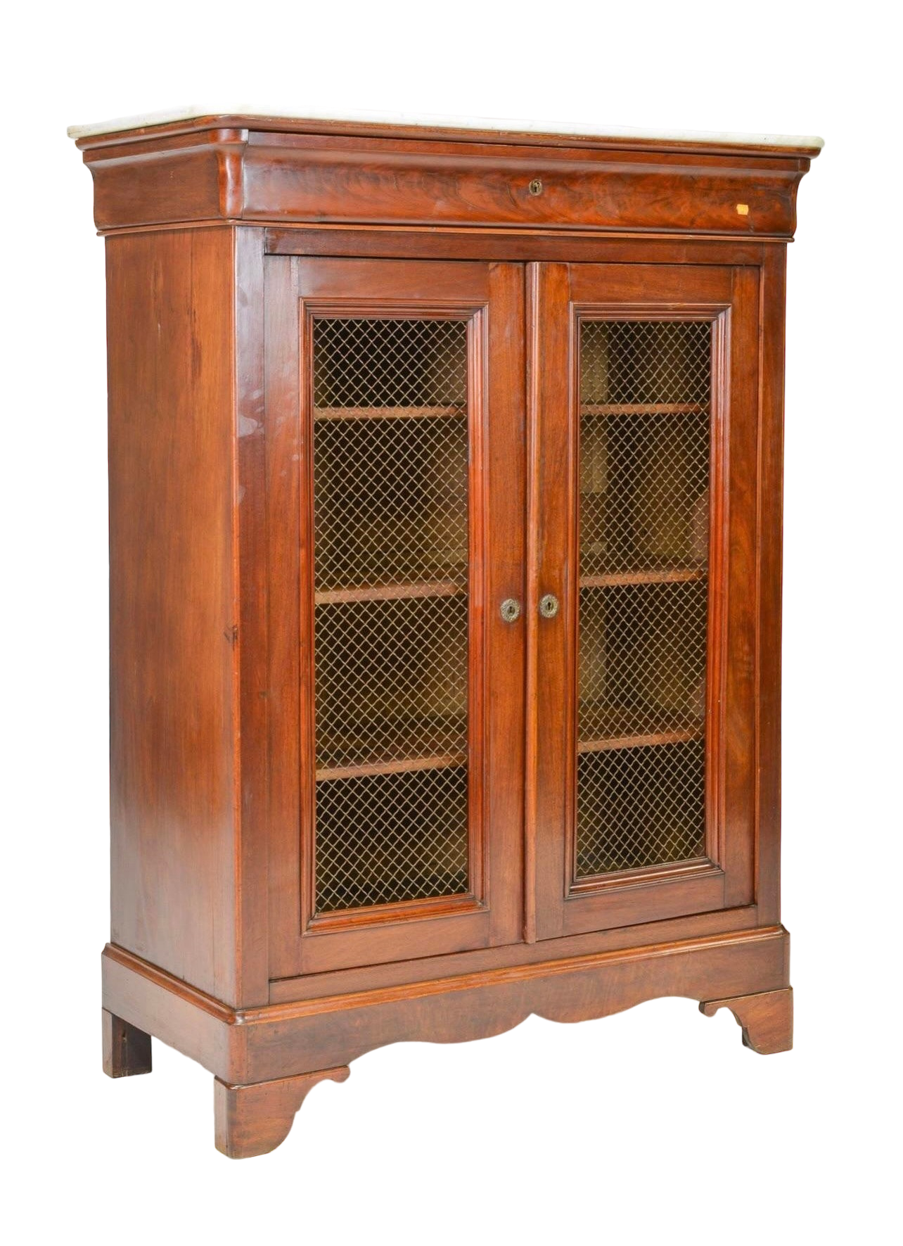 Louis Philippe Marble Top Cabinet