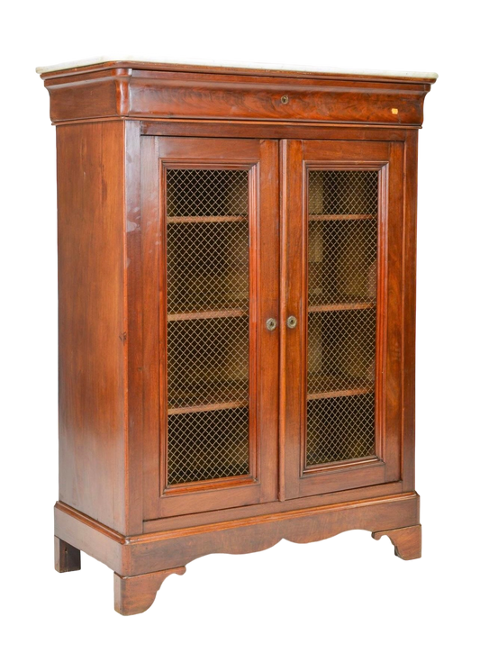 Louis Philippe Marble Top Cabinet