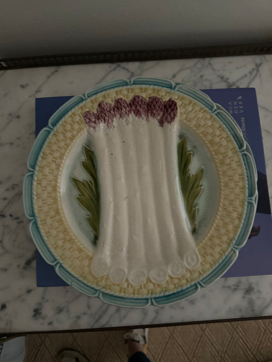 Orchies Majolica Asparagus Plate